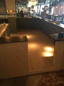 Gjutning av bardisk - Harrys i Gävle